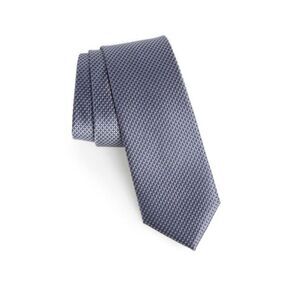 Calibrate Anser Solid Silk Tie in Charcoal